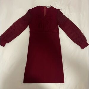 Grace Karin Dark Red Midi Dress